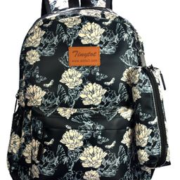 Tinytot Stylish & Trendy Water Resistant Backpack with Pencil Pouch Grey - 17 Inches-image-95