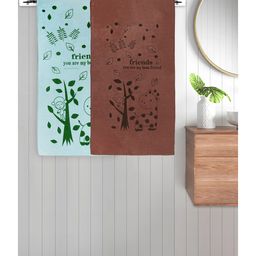 FABINALIV Set of 2 Multicolor Cartoon 300 GSM Cotton Kids Bath Towels (115X60 cm)-image-81