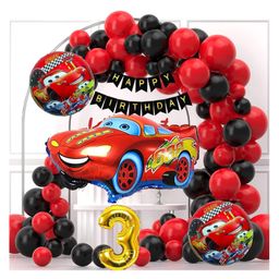 Bubble Trouble Car Theme Birthday Decorations37 pcs Car Theme Birthday Balloons for BoysCar Theme Decoration for 3rd BirthdayKids Birthday Decoration Items (3rd Car Kit)-image-25