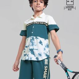 Ollington St. Cotton Half Sleeves Printed Shirt & Knit Shorts Set - Multicolor-image-42