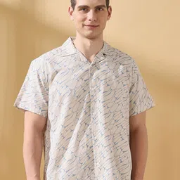 Dennis Lingo Men Abstract Printed Cuban Collar Cotton Casual Shirt-image-75