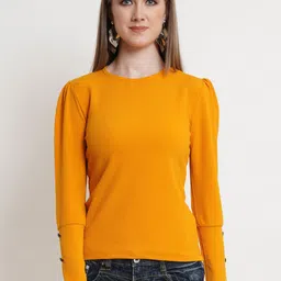 Popwings Women Self Design Solid Regular Top-picture-8