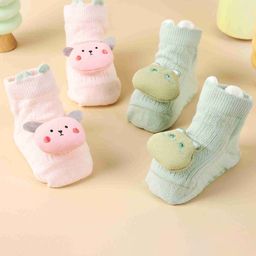 KICKS & CRAWL Infants Pack Of 2 Ankle-Length Socks-picture-43