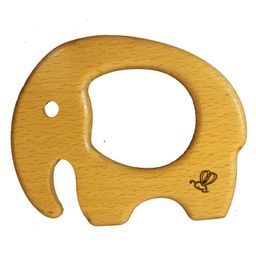 TinyBee Elephant Whale & Triangular Wooden Teethers Pack of  3- Brown image 3