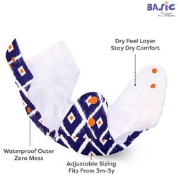 superbottoms Super Bottoms Basic Reusable Cloth Diaper Tie-Dye Print- Multicolor image 3