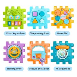 ADKD 6 Slide Intelligence Learning Musical Kids Shape Sorter Activity Cube Game - Multicolor image 5
