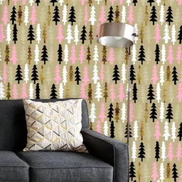 ArtzFolio Beige & White Printed UV Resistant Wallpaper-image-90