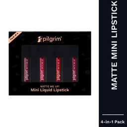 Pilgrim Set Of 4 Matte Me Up Mini Hydrating Liquid Lipstick - 1 ml Each Bold Mistress-0