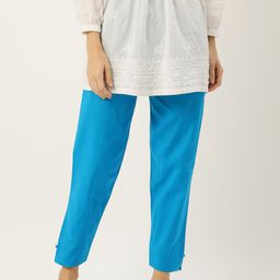HASRI Women Solid Pure Cotton Trousers-image-93