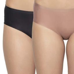 Triumph Black & Beige Plain Hipster Panties - Pack Of 2-image-5