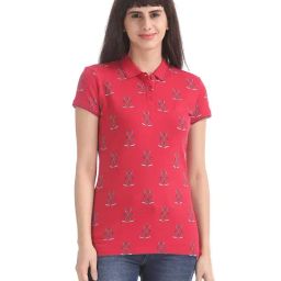 U.S. Polo Assn. Crimson Printed Polo T-Shirt-picture-38