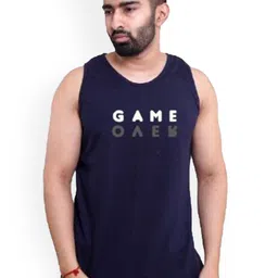 PINK GRAPES Cotton Gym Vest VEST-GMO-M-BLUE-image-23