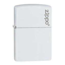 Zippo Light Grey Classic Logo Brass Pocket Lighter-image-80