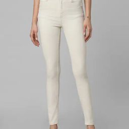 Only Off White Supper Skinny Fit Mid Rise Jeans-image-6