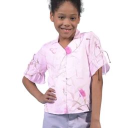 Crimsoune Club Girls Purple Slim Fit Floral Print Shirt-image-80