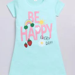 Todd N Teen Kids Sky Blue Printed Nighty-image-59