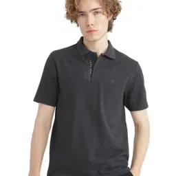 Rare Rabbit Black Regular Fit Solid Polo T-Shirt-picture-6