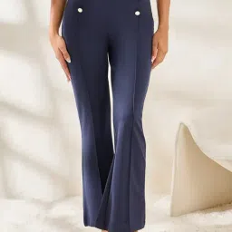 Styli Navy Relaxed Fit Leggings-picture-23