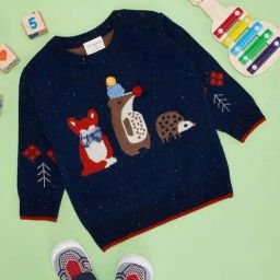 Pantaloons Baby Boys Navy Peony Character Based Full Sleeves Sweaters & Cardigans-image-99