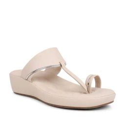 Trase Women's Cream Toe Ring Wedges-image-1