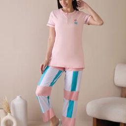 Sweet Dreams Pink Plain Pyjama Set-image-19