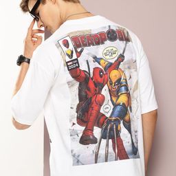 Kook N Keech Marvel Men Deadpool Printed Oversized Drop-Shoulder Sleeves T-shirt-image-66