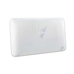 The White Willow White Stitched Memory Foam Pillow with Cover - Set of 1-7