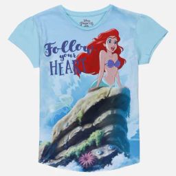 Disney Princess Printed Tshirt For Kids Girls-image-58