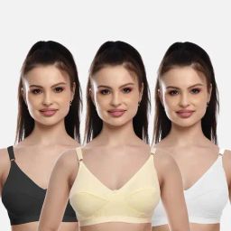 FIMS: Fashion is my Style Beige & White Everyday Bras - Pack Of 3-picture-2