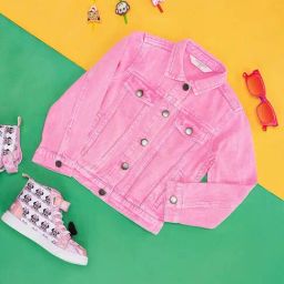 Pantaloons Junior Pink Cotton Regular Fit Full Sleeves Jacket-image-8