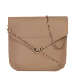 Bagsy Malone Beige Solid Sling Bag-picture-39
