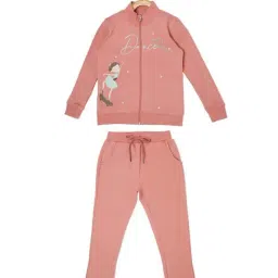 Sweet Dreams Kids Rose Tan Printed Track Suits-image-33