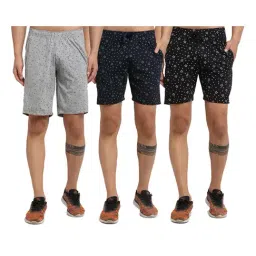 Vimal Jonney Multicolor Mid Rise Shorts (Pack of 3)-picture-27
