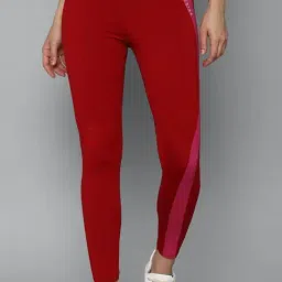 Allen Solly Red Graphic Print Leggings-image-49
