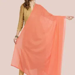 Dupatta Bazaar Peach Cotton Dupatta-22