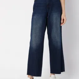 Vero Moda Blue Denim Solid Jeans-picture-3