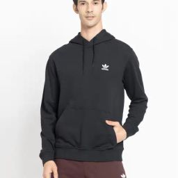 Adidas Originals Black ESS HD Hoodie-image-80