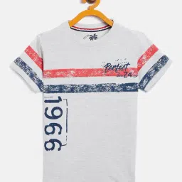 Duke Kids Grey Melange Printed T-Shirt-image-58