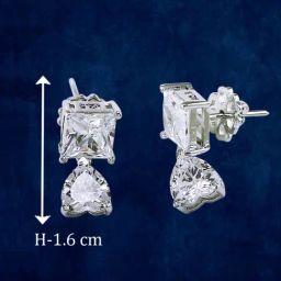 Taraash 92.5 Sterling Silver Heart Earrings for Women-image-61