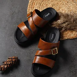 yoho Men Leather Comfort Sandals-image-14