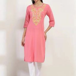 Rangriti Pink Embroidered Kurtas-picture-21