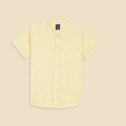Allen Solly Boys Beige Cotton Printed Shirt-image-63