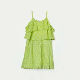 Fame Forever by Lifestyle Kids Lime Green Printed Dress-picture-26