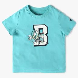 GAP Boys Turquoise Cotton Graphic T-Shirt-image-40