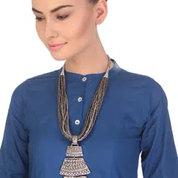 IMLI STREET Silver Ethnic Naga Tribal Handmade Beaded Necklace-picture-10