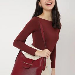 Fastrack MTO MTS Maroon Solid Medium Shoulder Handbag-41
