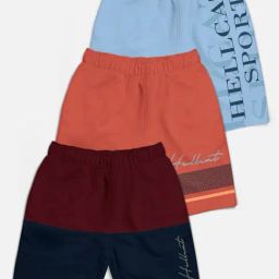 HELLCAT Kids Multi Printed Shorts (Pack Of 3)-image-84