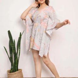 Pheeta Grey Cotton Printed Kaftan-picture-19