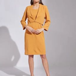 Latin Quarters Yellow Polyester Regular Fit Dress-picture-8