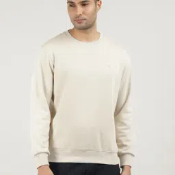 Dragon Hill Beige Cotton Slim Fit Sweatshirt-image-43